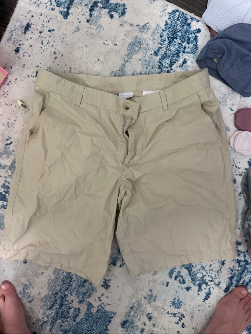 Columbia Men's Khaki Flat Front Shorts